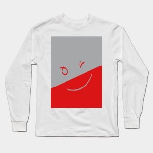 Two Tone Smiley Long Sleeve T-Shirt